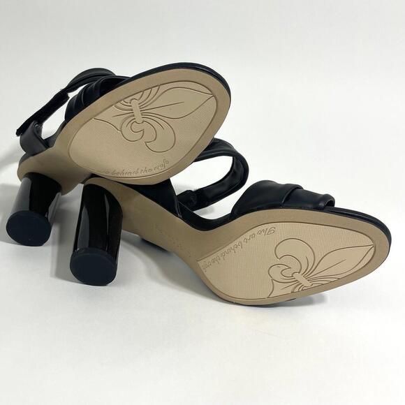 Franco Sarto Women’s Size 8 Black Faux Leather Osmina Ankle Strap Sandal Heels - Picture 8 of 10